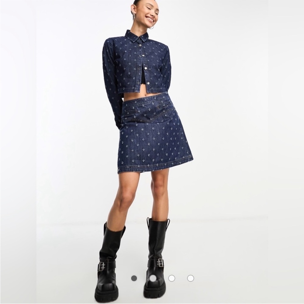Love Moschino Dark Blue Mini Skirt